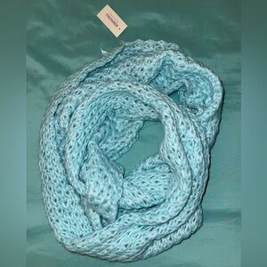 Aeropostale infinity scarf Aqua Crocheted Super Soft NWT